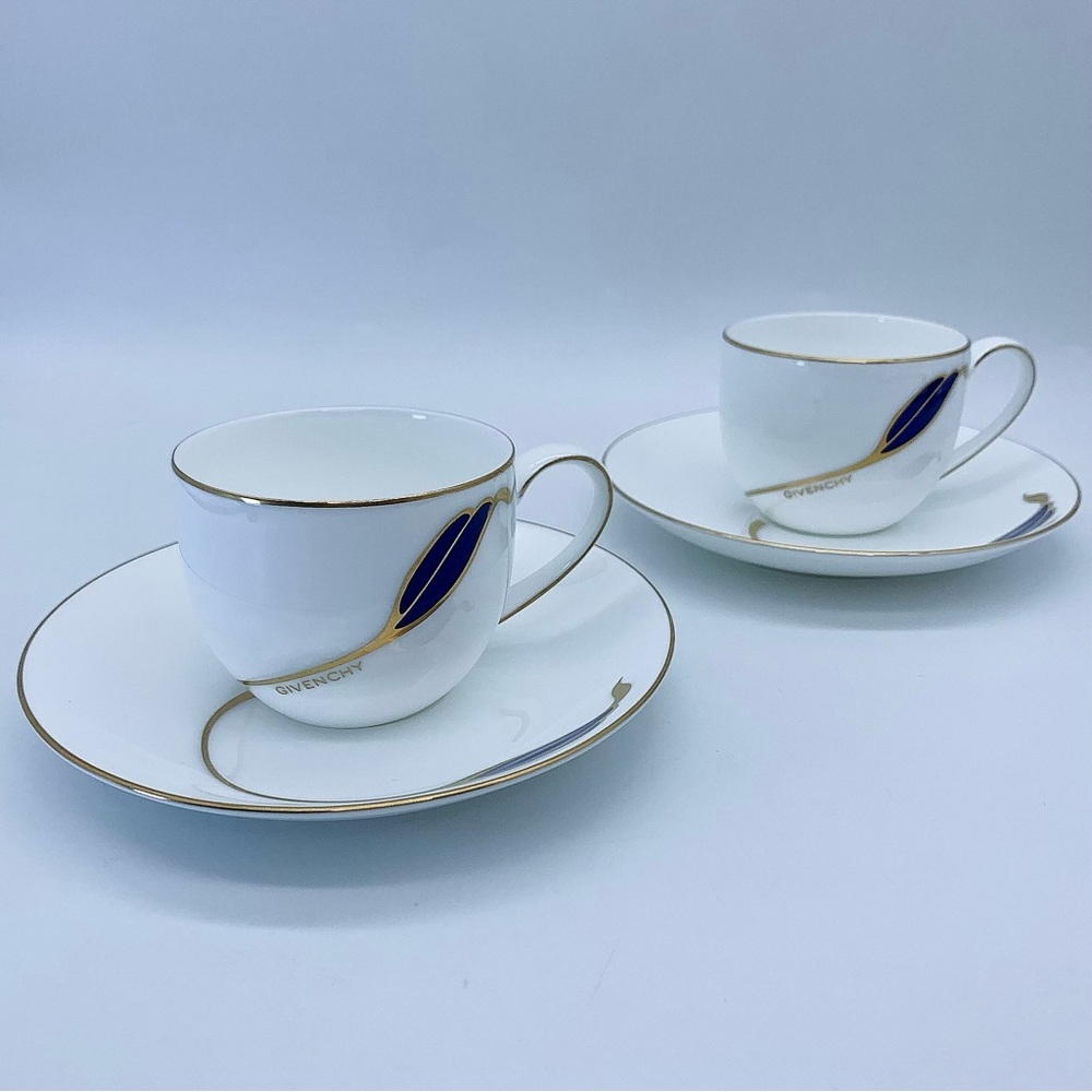 Givenchy Yamaka Bone China Cobalt Leaf Cup Saucer